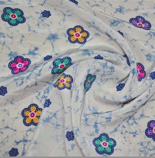 Silk CDC Printed Fabric