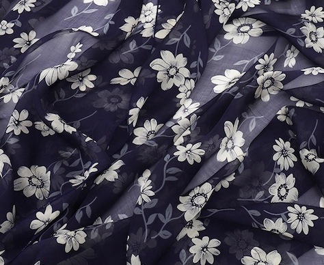 Silk Chiffon Printed Fabric