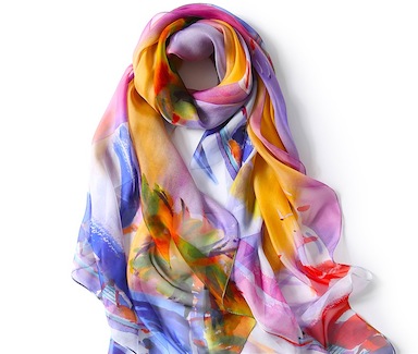 Silk Chiffon Printed Scarves